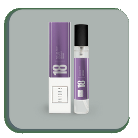 Perfume 18 ml Rosa de Maio, Violeta e Sândalo